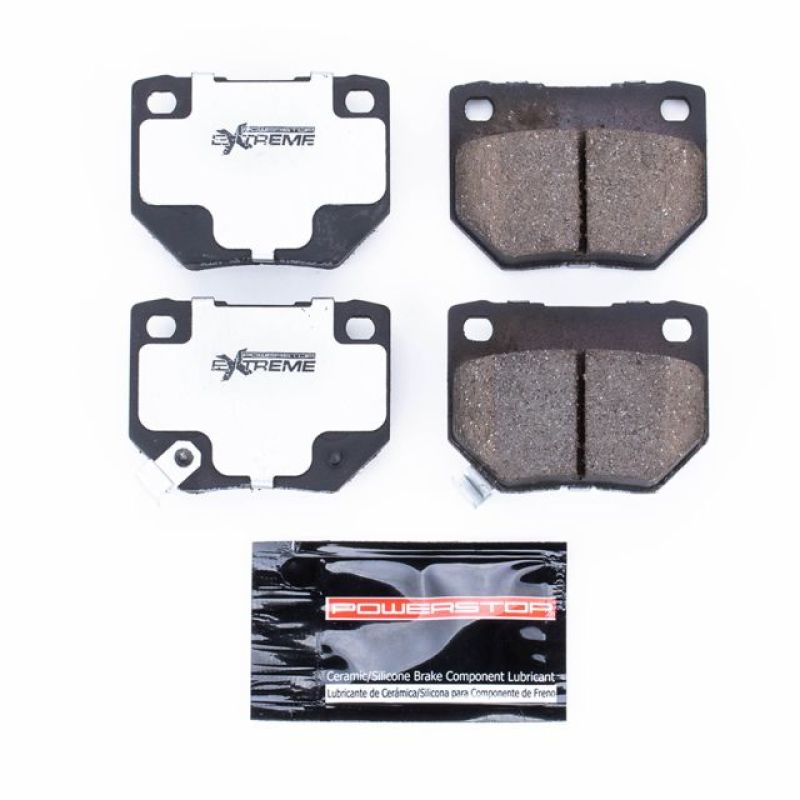 PowerStop Z26 Extreme Street rear brake pads for Nissan 300ZX 1990-1996, with hardware, performance brake components