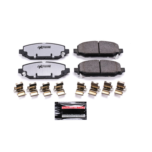 PowerStop rear Z36 truck and tow brake pads for Jeep Wrangler 2018-2019, with hardware included, high-performance brake replacement.