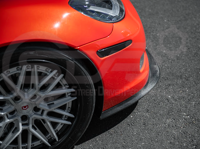 2005-2013 C6 Corvette - 427 /Grand Sport / Z06 / ZR1 | ZRA1 Style Front Splitter Lip Ground Effects (Carbon Fiber or Primer Black)