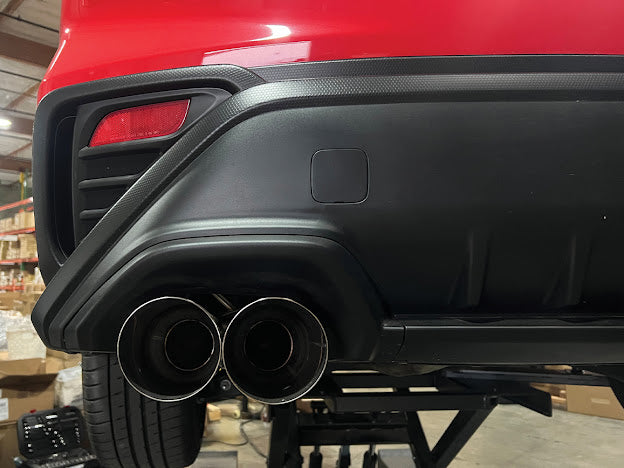 2022-UP SUBARU WRX | AXLE BACK MUFFLER DELETE DOUBLE WALL 4" QUAD TIPS EXHAUST (CHROME OR BURNT BLUE TIPS)