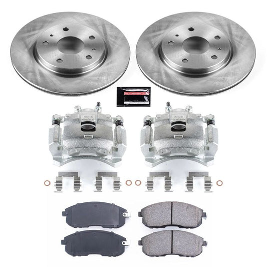 PowerStop OE front brake kit with calipers for Suzuki SX4 2007-2013, includes brake rotors and calipers for reliable stopping power.