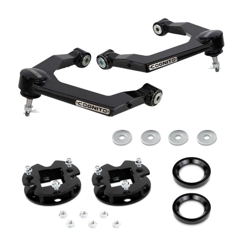Cognito 19-24 Chevrolet Silverado GMC Sierra 3-inch leveling kit for lift and improved truck stance, SM-Series standard lift kit.