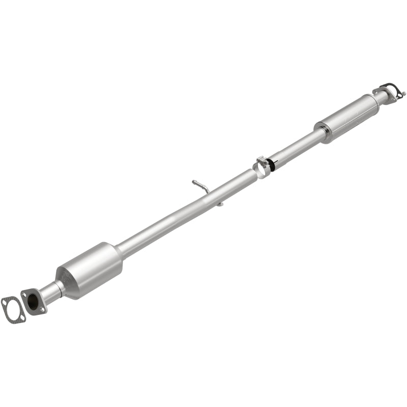 MagnaFlow catalytic converter for 2014-2015 Kia Sportage 2.4L, direct fit automotive exhaust part, shown installed on vehicle.