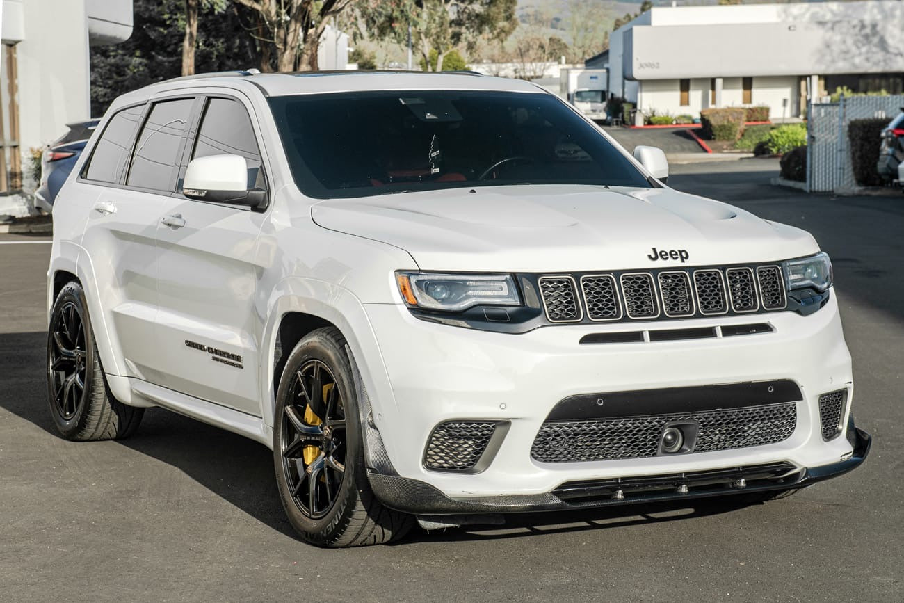 2017-2021 Jeep SRT8 Trackhawk 3 Piece CARBON FIBER Front Splitter Lip Ground Effects
