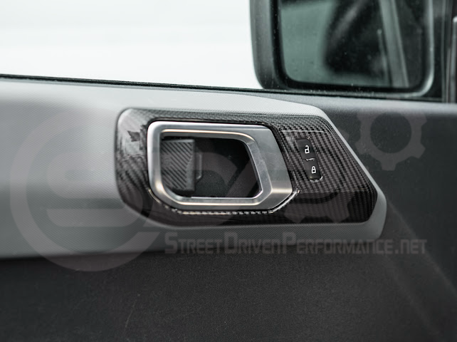 2021-UP FORD BRONCO CARBON FIBER FRONT DOOR HANDLE TRIM COVER