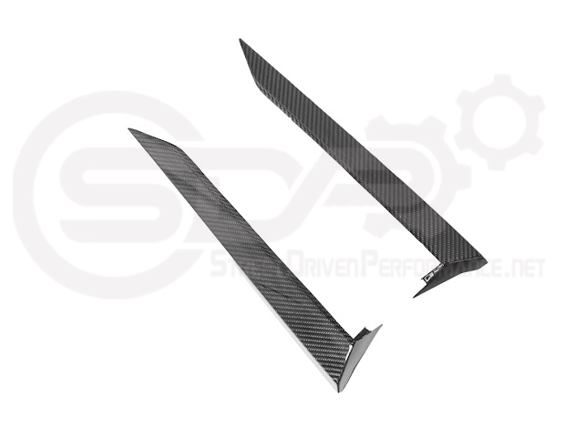Street Driven Performance carbon fiber side fender vents for 2023 Corvette C8 E-Ray and Z06, 3-piece intake vent trim replacement.