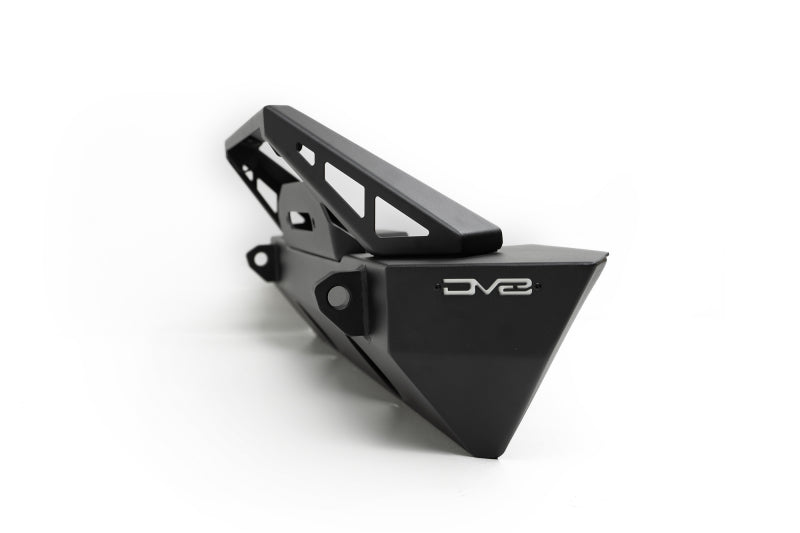 Steel DV8 Offroad FS-25 stubby front bumper with plated bull bar for Jeep Wrangler and Gladiator JT/JK/JL, rugged off-road design