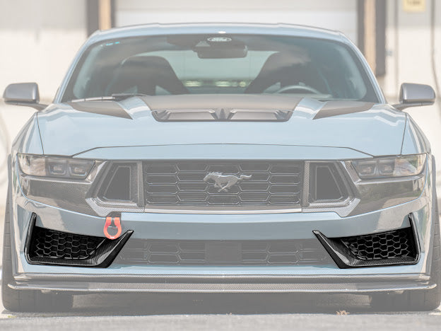 2024-Up Ford Mustang S650 Dark Horse | CARBON FIBER Front Lower Grille Insert Pair