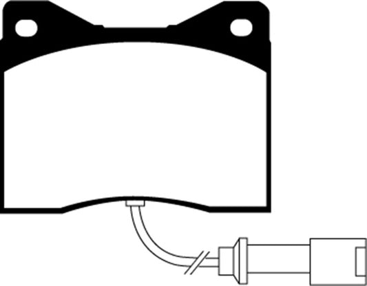 EBC greenstuff front brake pads for 79-86 Alfa Romeo 6 2.0, performance brake pads with green friction material.