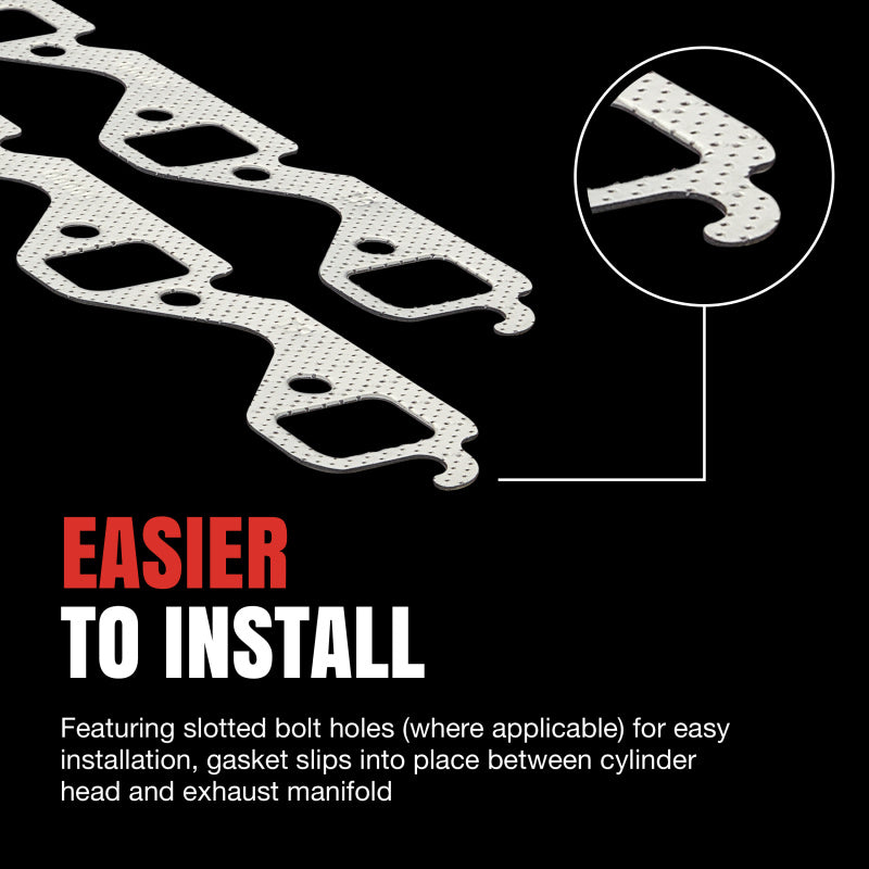 Fel-Pro Nissan 300ZX MS 92272 exhaust manifold gasket set showing multiple gaskets and sealing components on a clean surface.