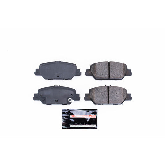 PowerStop Z23 Evolution Sport rear brake pads with hardware for 2017-2019 Honda CR-V, designed for enhanced braking performance.