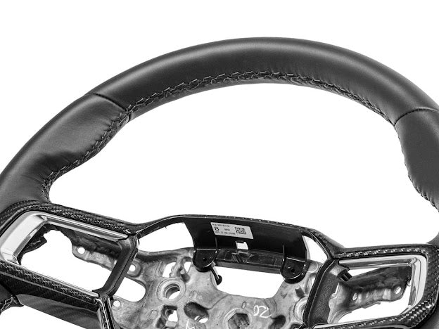2024-Up Ford Mustang S650 | CARBON FIBER Stick-On Steering Wheel Interior Trim Cover
