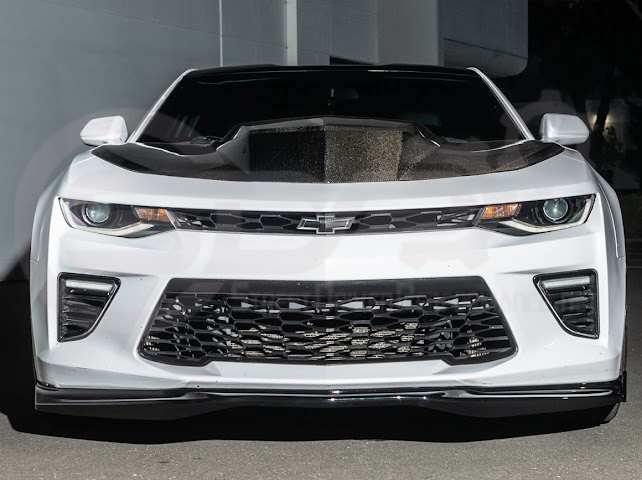 2016-2024 Camaro SS & 2019-2024 Chevrolet Camaro LT / LS / RS Models | SDP T6 Style GLOSSY BLACK Front Lip Splitter Side End Cap & Side Skirts Aero Kit