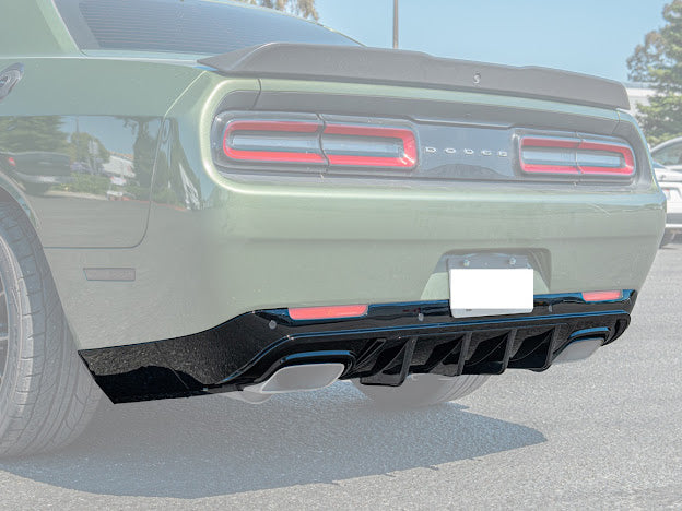 2015-UP DODGE CHALLENGER | SRT TRACK PACKAGE GLOSS BLACK REAR DIFFUSER