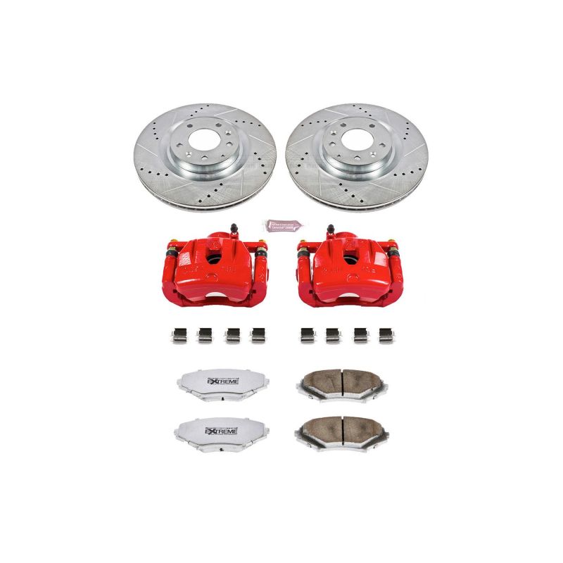 PowerStop Mazda RX-8 front Z26 Street Warrior brake kit with calipers, performance D&S brake upgrade for enhanced stopping power.