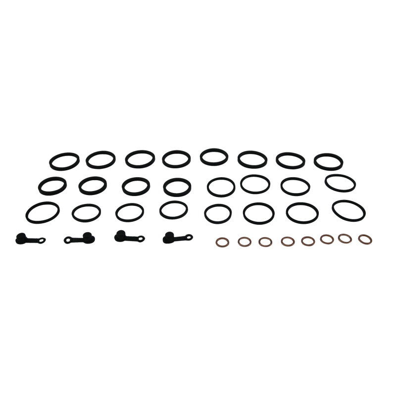 All Balls Racing front brake caliper rebuild kit for Honda GL1800 Gold Wing 2018-2023, includes seals and pistons.