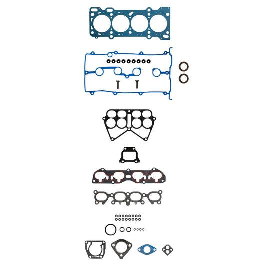 Fel-Pro Mazda Protege HS 26194 PT PermaTorque engine cylinder head gasket set, 19-piece gasket kit with detailed component view