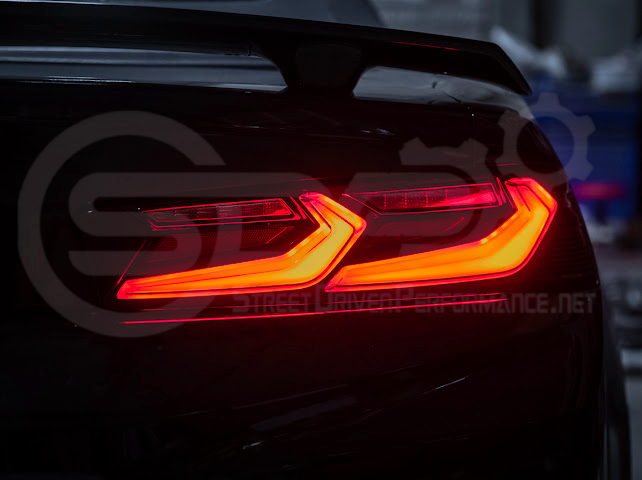 2016-2018 Chevrolet Camaro | C8 Style Sequential Signal LED Rear Taillights Pair (Clear / Red / Smoke Lens)