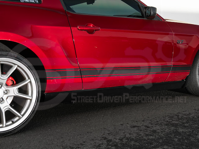 2010-2014 FORD S197 MUSTANG | GT500 STYLE SIDE SKIRTS EXTENSION PAIR ROCKER PANELS GROUND EFFECTS