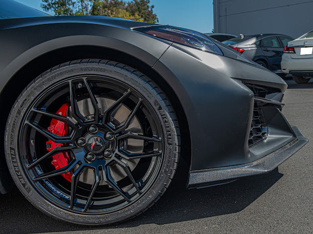 2023+ CORVETTE C8 Z06 & E-Ray | 3-PIECES FRONT LIP SPLITTER GROUND EFFECTS