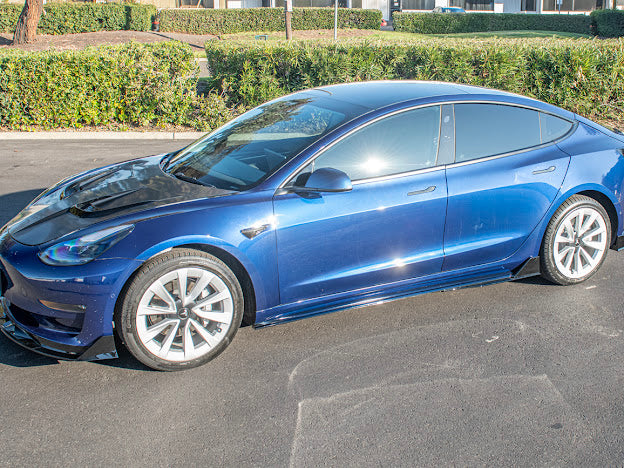 2017-UP TESLA MODEL 3 TRACK SIDE SKIRTS ROCKER PANELS GROUND EFFECTS