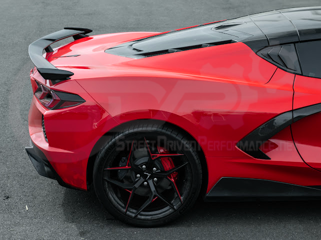 2020-Up Corvette C8 Stingray & Z51 |FaceliftedbRear Trunk High Wing Spoiler (Matte Black or Carbon Flash)