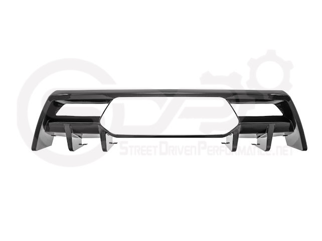 2023-UP CORVETTE C8 Z06 | GLOSSY BLACK REAR BUMPER FINNED DIFFUSER