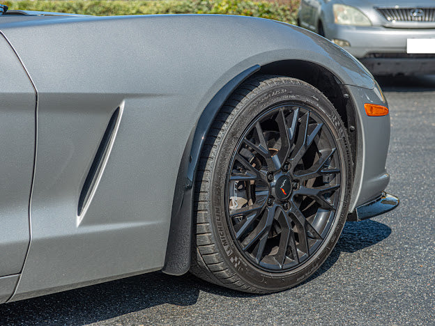 2005-2013 CHEVROLET CORVETTE C6 BASE FRONT AND REAR SPLASH GUARDS MUD FLAPS
