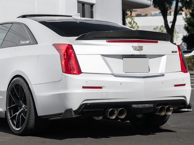 2016-2019 Cadillac ATS-V COUPE  | Wickerbill Trunk Spoiler Wing Carbon Fiber