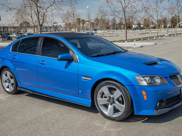 2008-09 PONTIAC G8 CARBON FIBER FRONT SPLITTER & SIDE SKIRTS GROUND EFFECTS