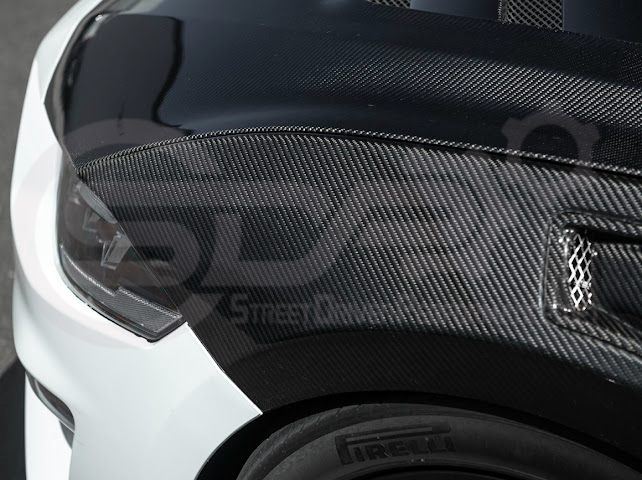 2018-2023 Ford Mustang S550 | GT500 Style Carbon Fiber Front Side Vented Fenders PAIR