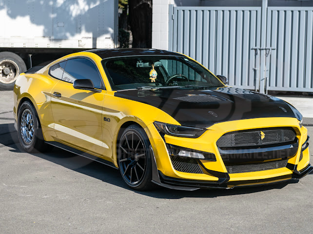 2018-2023 FORD MUSTANG S550 | GTD STYLE ALUMINUM FRONT AIR VENTED HOOD