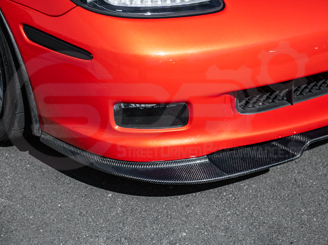 2005-2013 C6 Corvette - 427 /Grand Sport / Z06 / ZR1 | ZRA1 Style Front Splitter Lip Ground Effects (Carbon Fiber or Primer Black)