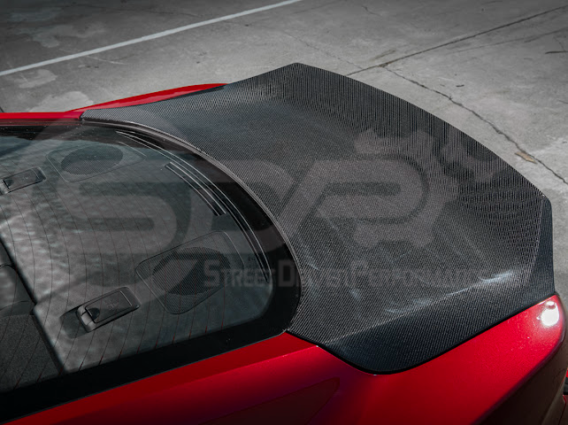 2024-Up Ford Mustang S650 | Factory Integrated Ducktail Style Carbon Fiber Replacement Rear Trunk Lid