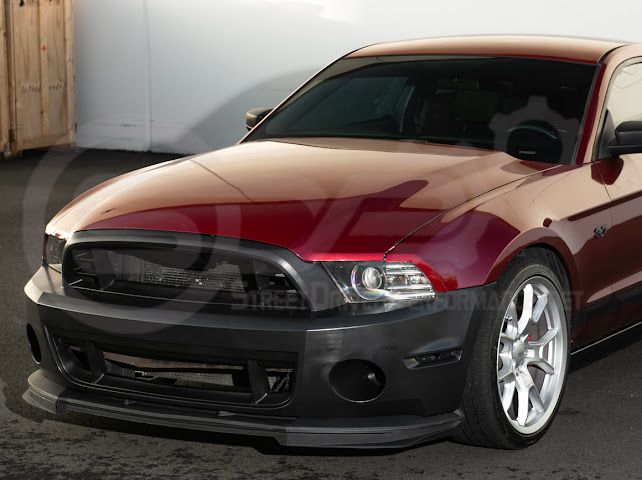 2010-2014 MUSTANG S197 | GT500 STYLE FRONT BUMPER COVER UPPER LOWER GRILLE LIP SPLITTER
