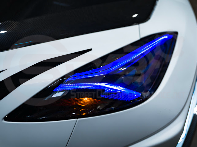 2020-Up Chevrolet Corvette C8 | Custom DRL Conversion Front Headlight Module Set Pair (Amber, Blue, Green, or Red)
