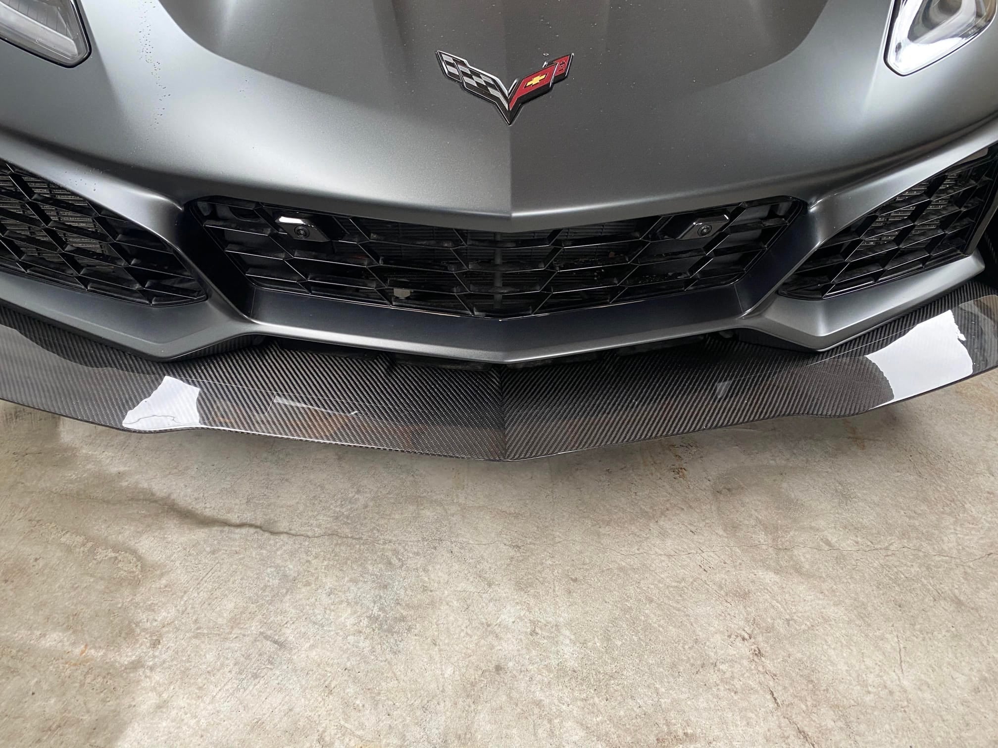 2019 CHEVROLET CORVETTE C7 ZR1 CARBON FIBER FRONT LIP SPLITTER GROUND EFFECTS