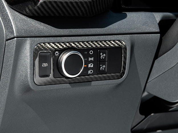 2024-Up Ford Mustang S650 | CARBON FIBER Interior Head Light Control Panel Trim Cover