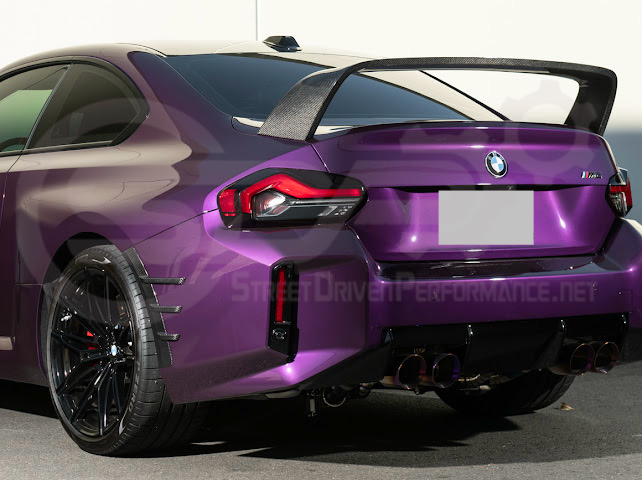 2023-UP BMW G87 M2 | M PERFORMANCE STYLE CARBON FIBER REAR HIGH WING SPOILER