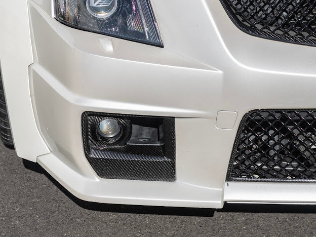 2009-2015 Cadillac CTS-V V2 - Carbon Fiber Fog Light Bezels / Covers