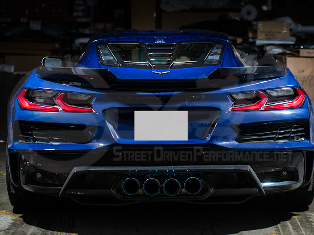 2020+ CORVETTE C8 ALL MODELS | ZR1 STYLE CARBON FLASH REAR WINDOW HATCH VENT LOUVER COVER