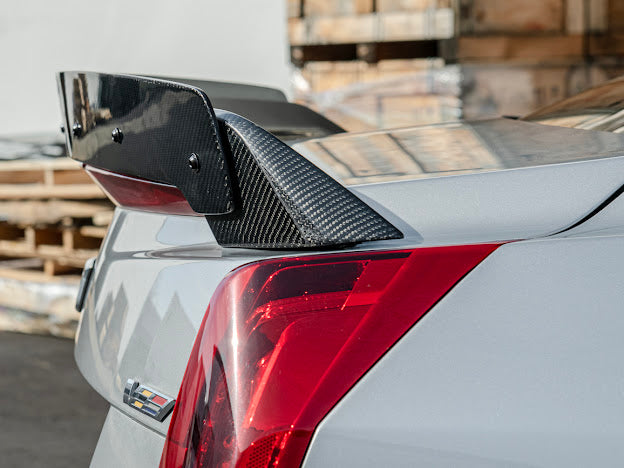 2016-2019 Cadillac ATS-V Sedan  | Wickerbill Trunk Spoiler Wing Carbon Fiber