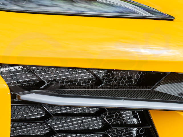 2023+ CHEVROLET CORVETTE C8 E-RAY & Z06 | FACTORY OEM STYLE GLOSSY BLACK FRONT RADIATOR MESH GRILLE GUARD