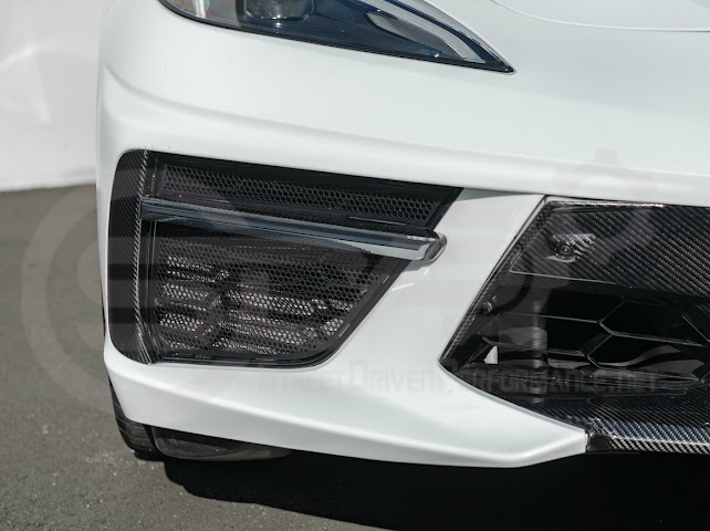 2020-UP CORVETTE C8 STINGRAY & Z51 | SEQUENTIAL FRONT GRILLE LED DRL LIGHT BAR BEZEL INSERTS PAIR