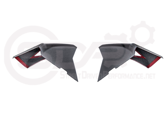 2020+ Chevrolet Corvette C8 Coupe | CARBON FIBER Rear Hatch B Pillar Hinge Cover Pair