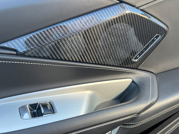 2020+ CORVETTE C8 CARBON FIBER INTERIOR DOOR SPEAKER COVER