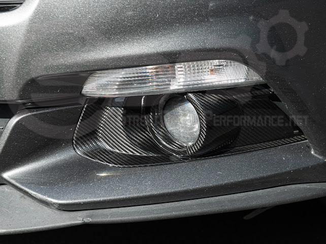 2015-2023 FORD MUSTANG S550 | CARBON FIBER FRONT BUMPER FOG LIGHT BEZEL COVER PAIR