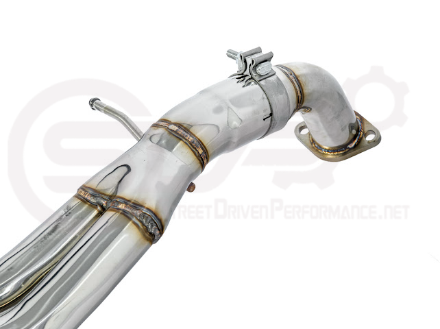 Hyundai Veloster Turbo 2013-2018 exhaust axle back dual 4-inch muffler delete with burnt tips or chrome finish, by Street Driven Performance.