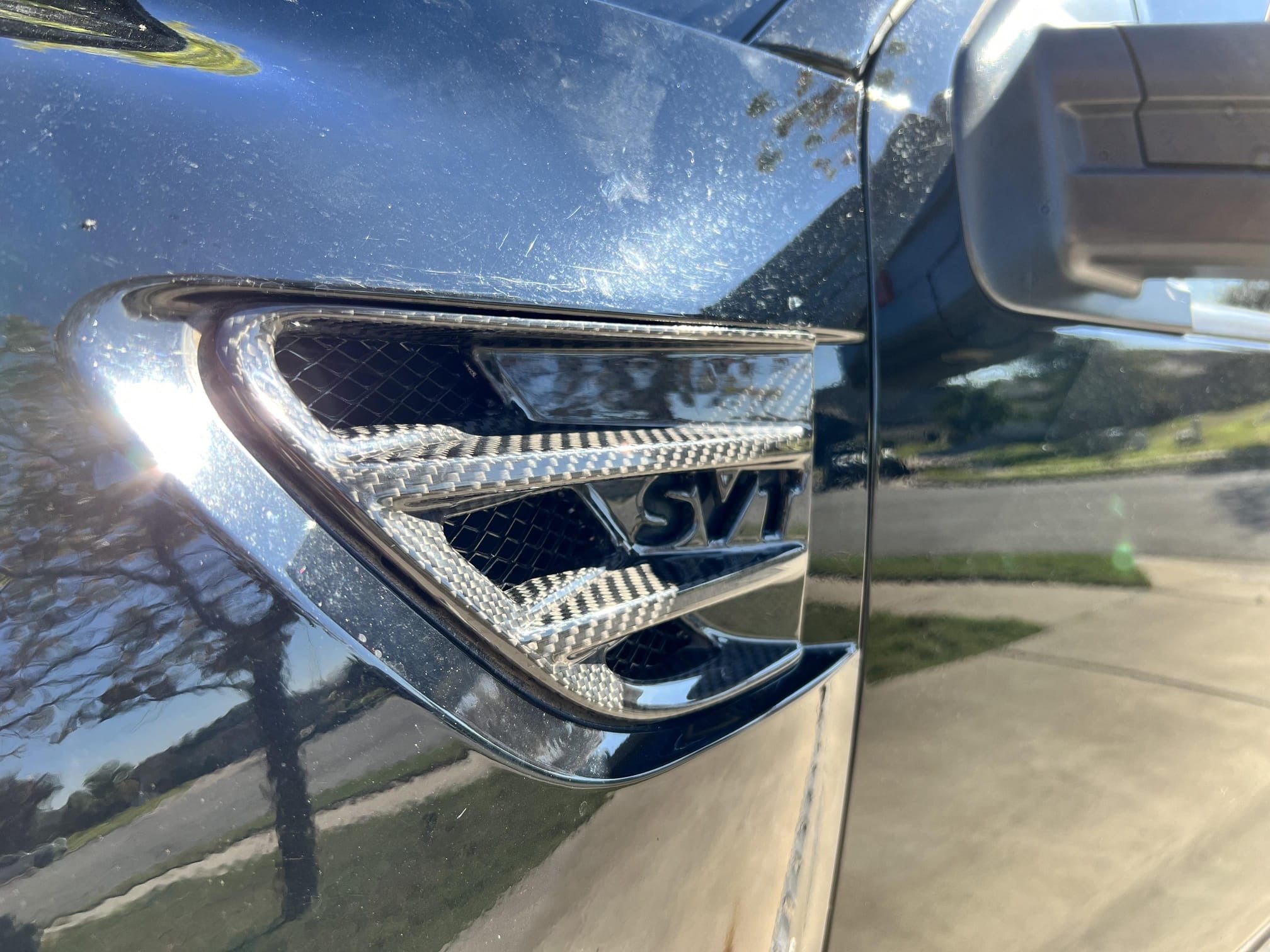 2009-2014 Ford F-150 Raptor SVT | SDP Package Carbon Fiber Side Fender Vents Trim Replacement (Pair)