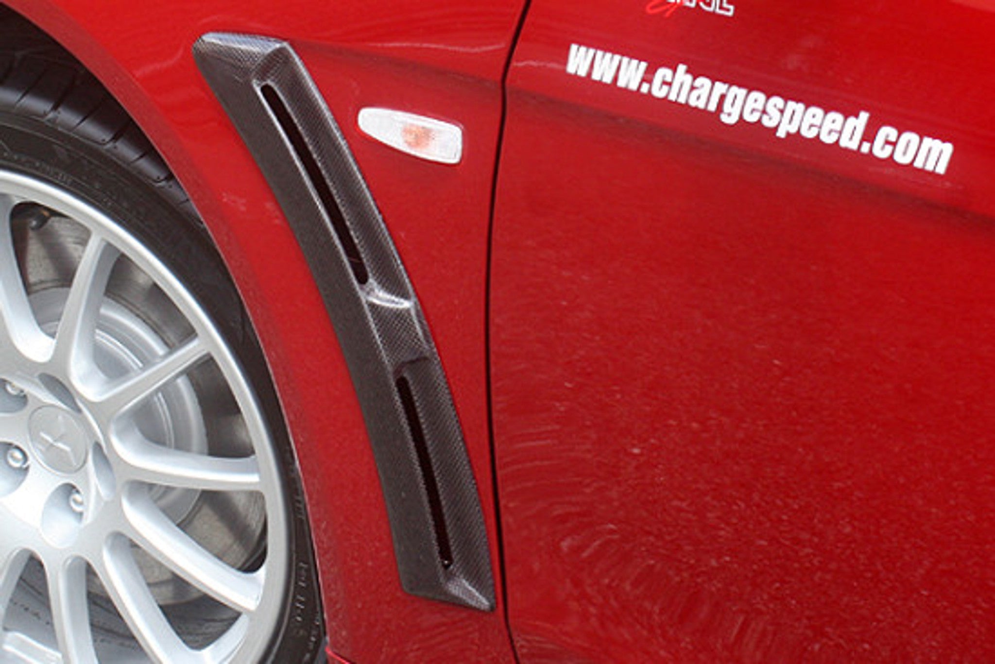 Charge Speed 2008-2017 Mitsubishi Lancer Evo X Front Fender Duct Carbon